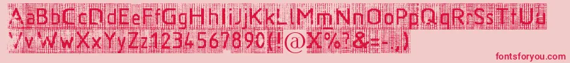 Ruitjes Font – Red Fonts on Pink Background
