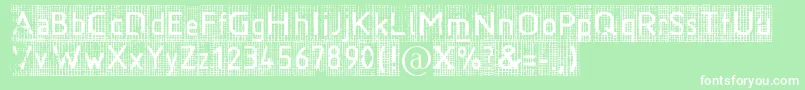 Ruitjes Font – White Fonts on Green Background