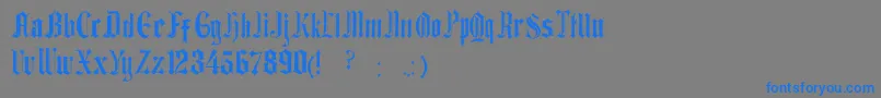 EthelvinaMedium Font – Blue Fonts on Gray Background