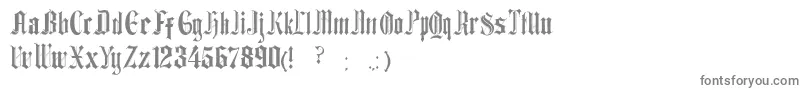 EthelvinaMedium-fontti – harmaat kirjasimet valkoisella taustalla