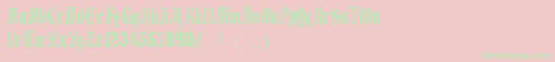 Police EthelvinaMedium – polices vertes sur fond rose