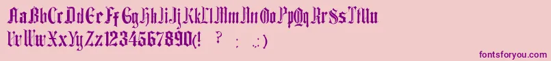 EthelvinaMedium Font – Purple Fonts on Pink Background