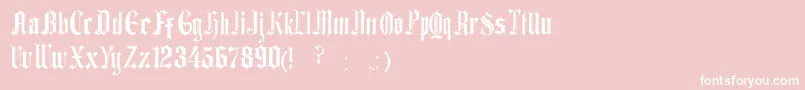 EthelvinaMedium Font – White Fonts on Pink Background