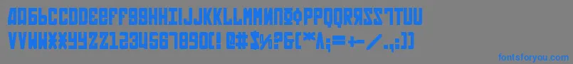 SovietBold Font – Blue Fonts on Gray Background