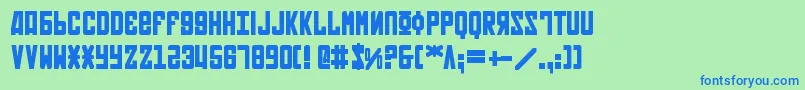 SovietBold Font – Blue Fonts on Green Background