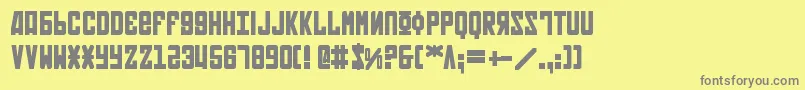 SovietBold Font – Gray Fonts on Yellow Background