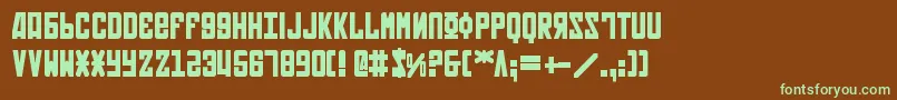 SovietBold Font – Green Fonts on Brown Background