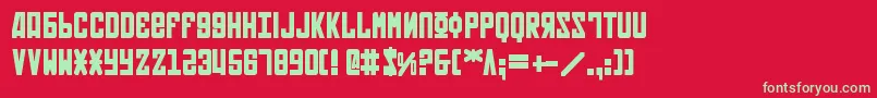 SovietBold Font – Green Fonts on Red Background