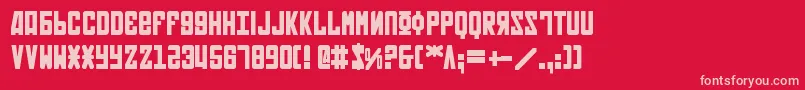 SovietBold Font – Pink Fonts on Red Background