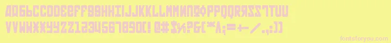 SovietBold Font – Pink Fonts on Yellow Background