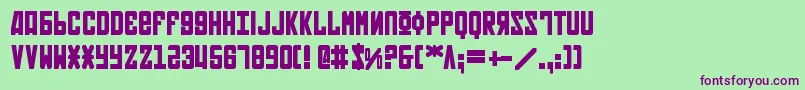 SovietBold Font – Purple Fonts on Green Background