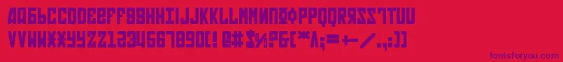 SovietBold Font – Purple Fonts on Red Background