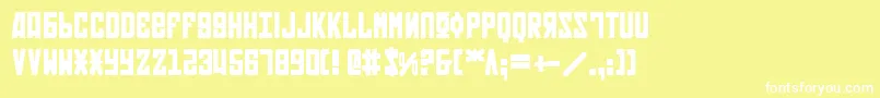 SovietBold Font – White Fonts on Yellow Background