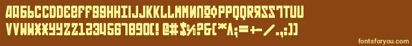 SovietBold Font – Yellow Fonts on Brown Background