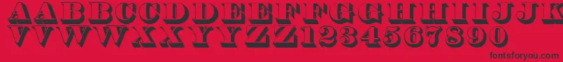Thorneshaded Font – Black Fonts on Red Background