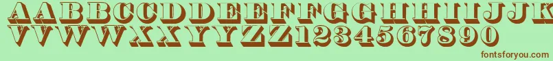 Thorneshaded Font – Brown Fonts on Green Background