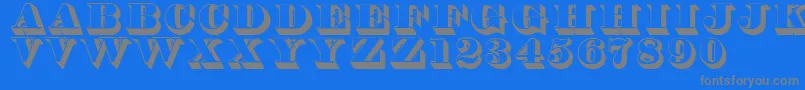 Thorneshaded Font – Gray Fonts on Blue Background