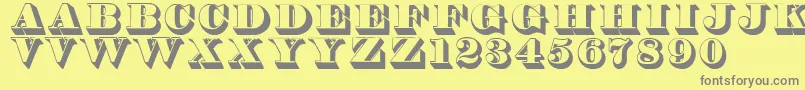 Thorneshaded Font – Gray Fonts on Yellow Background