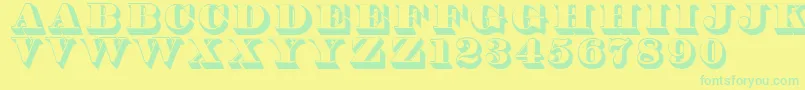 Police Thorneshaded – polices vertes sur fond jaune