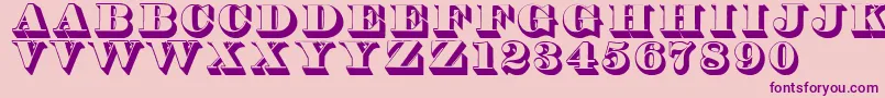 Thorneshaded Font – Purple Fonts on Pink Background