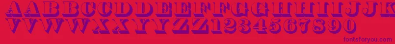Thorneshaded Font – Purple Fonts on Red Background