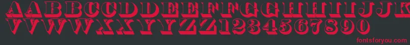 Thorneshaded Font – Red Fonts on Black Background