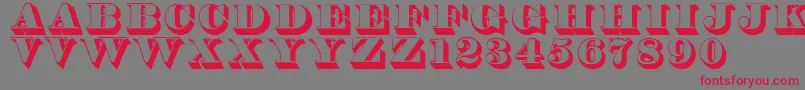 Thorneshaded Font – Red Fonts on Gray Background