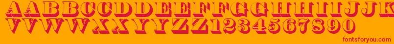 Thorneshaded Font – Red Fonts on Orange Background
