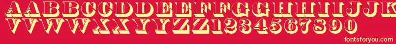 Thorneshaded Font – Yellow Fonts on Red Background