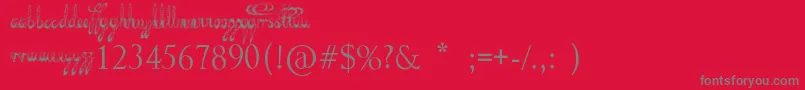 DecayedInSixtySeconds Font – Gray Fonts on Red Background