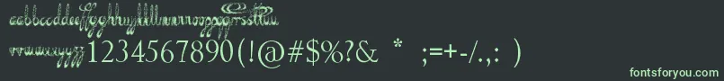 DecayedInSixtySeconds Font – Green Fonts on Black Background
