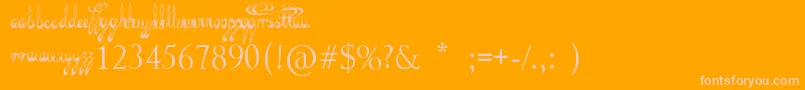 DecayedInSixtySeconds Font – Pink Fonts on Orange Background
