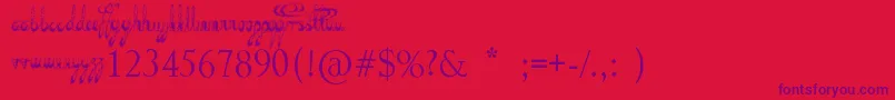 DecayedInSixtySeconds Font – Purple Fonts on Red Background