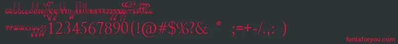DecayedInSixtySeconds Font – Red Fonts on Black Background