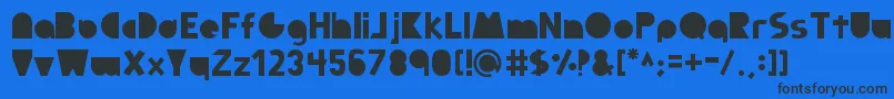 FullCircle Font – Black Fonts on Blue Background