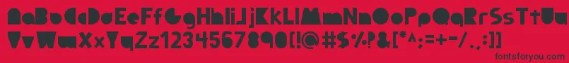 FullCircle Font – Black Fonts on Red Background