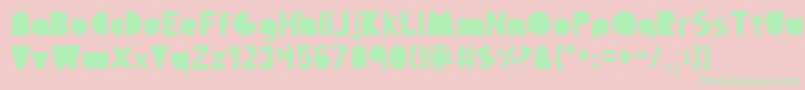 FullCircle Font – Green Fonts on Pink Background