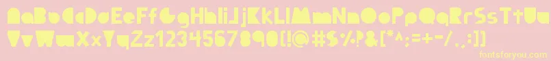 FullCircle Font – Yellow Fonts on Pink Background