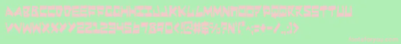 QuakeShakeCondensed Font – Pink Fonts on Green Background
