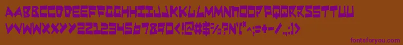 QuakeShakeCondensed Font – Purple Fonts on Brown Background