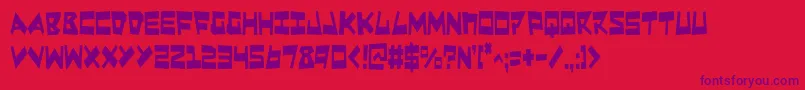 QuakeShakeCondensed Font – Purple Fonts on Red Background