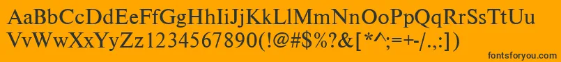 Nimbusromdgr Font – Black Fonts on Orange Background