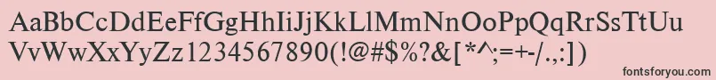 Nimbusromdgr Font – Black Fonts on Pink Background