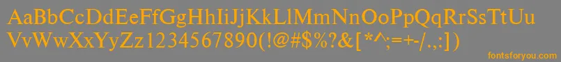 Nimbusromdgr Font – Orange Fonts on Gray Background