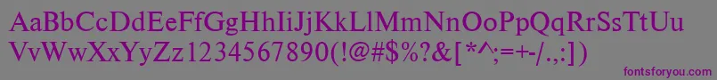 Nimbusromdgr Font – Purple Fonts on Gray Background