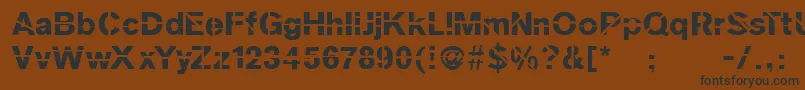 Sanskleincut Font – Black Fonts on Brown Background