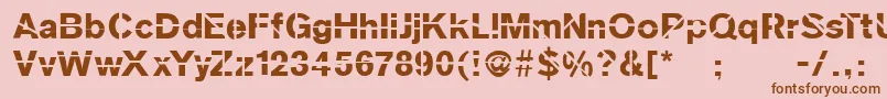 Sanskleincut Font – Brown Fonts on Pink Background