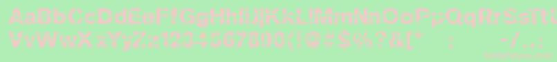 Sanskleincut Font – Pink Fonts on Green Background