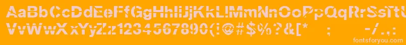 Sanskleincut Font – Pink Fonts on Orange Background