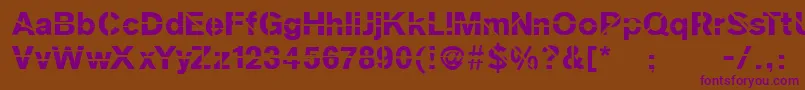 Sanskleincut Font – Purple Fonts on Brown Background